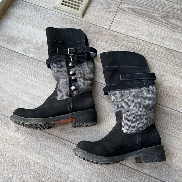 Grizzleez Zigi Danya Faux Fur  Lining Fold Over Suede Leather Boots - Picture 3 of 15